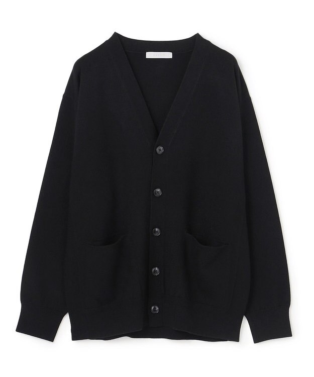 UNFILO MENS 【OCEANS YouTube 掲載/男女兼用】スムースシルキーニット カーディガン ブラック