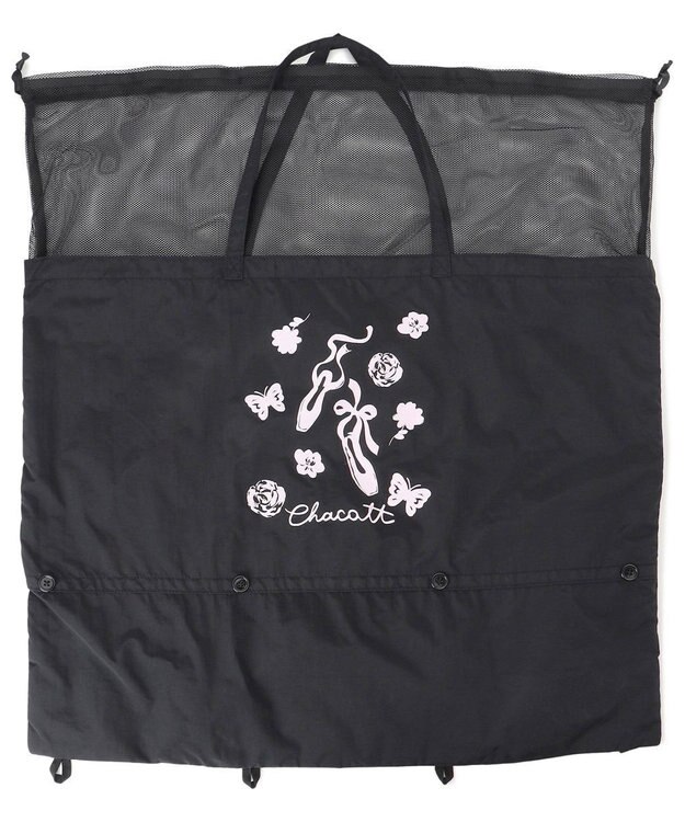 Chacott フラワー2Way衣装バッグ ブラック