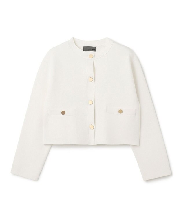 uncrave 【手洗い可】ヴィスコースナイロン ジャガード ニットジャケット（uncrave STANDARD） オフ