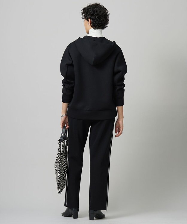 ICB 【洗える】シンセティックダブルフェイス  ニットトラックパンツ ブラック系