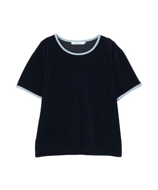 AMERICAN HOLIC シアーベロア配色プルオーバー Navy