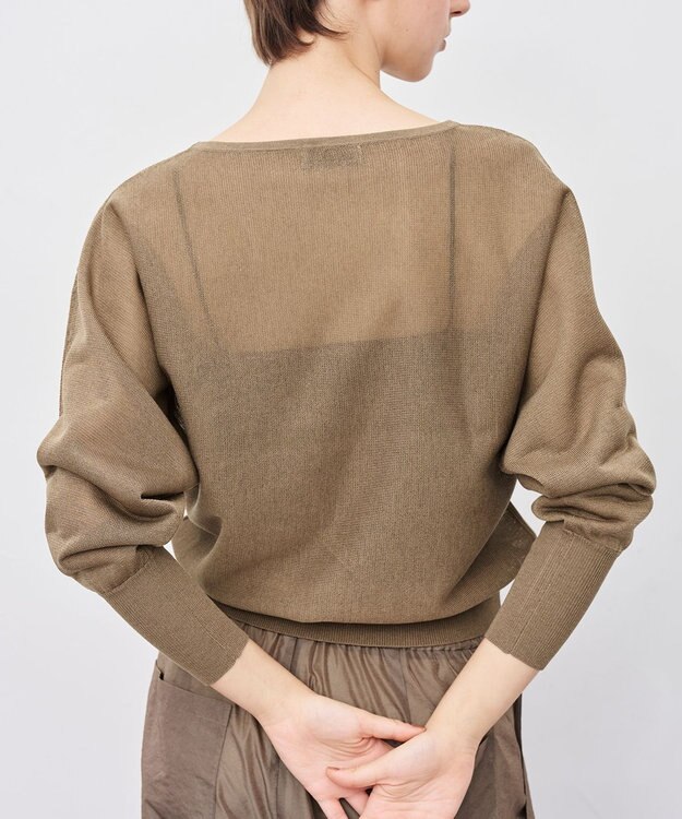 uncrave シアーニット ドルマントップス モカ