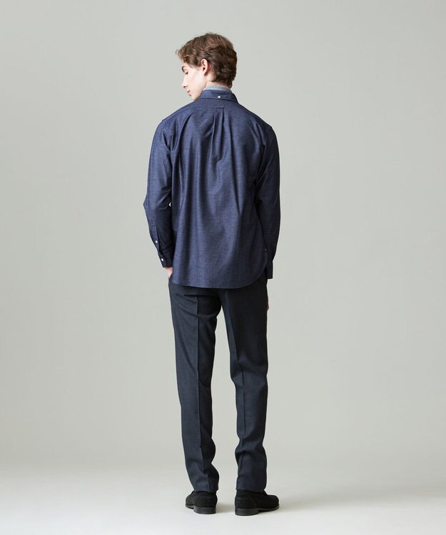 J.PRESS MEN KANEMASA KNITTING デニムジャージ シャツ ネイビー系