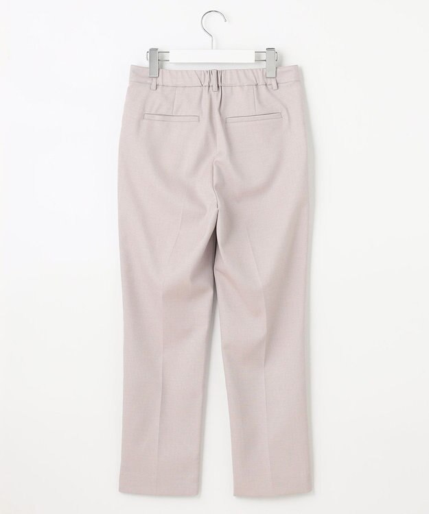 J.PRESS LADIES 【洗える】シャークスキン テーパード パンツ ピンク系