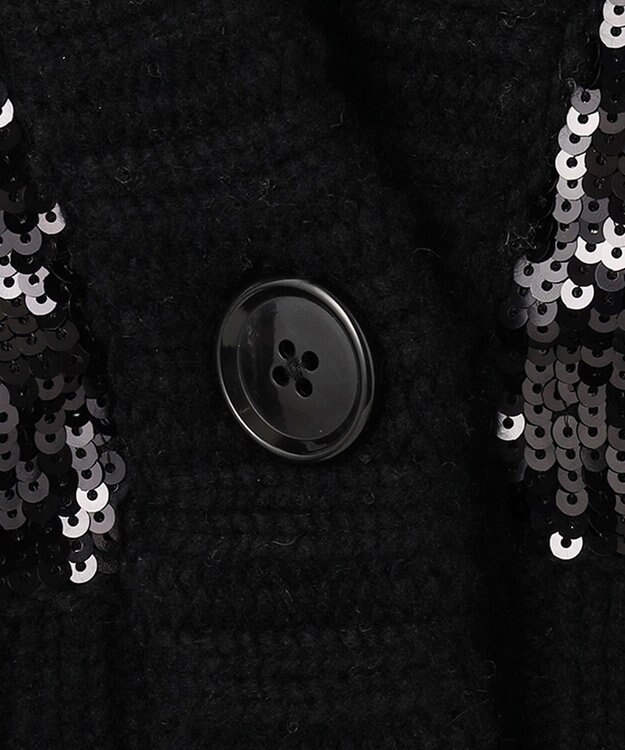 ICB L 【マガジン掲載・仙波レナさんコラボ】スパンコールカーディガンジャケット（番号CJ27） ブラック系