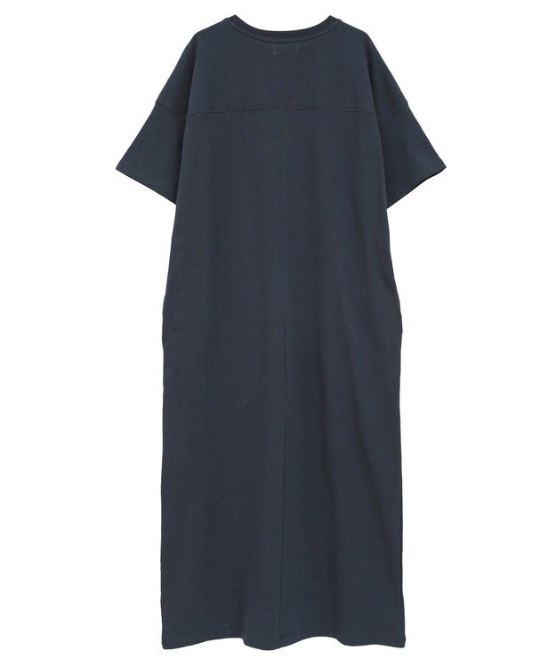 CRAFT STANDARD BOUTIQUE ビッグシルエット5分袖ワンピース Navy