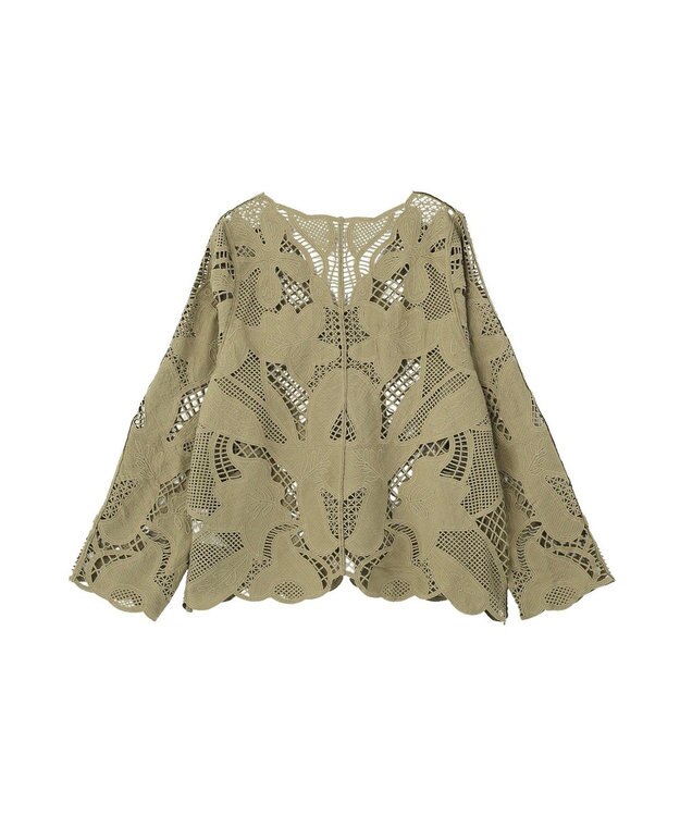 Green Parks レースカーディガン Khaki