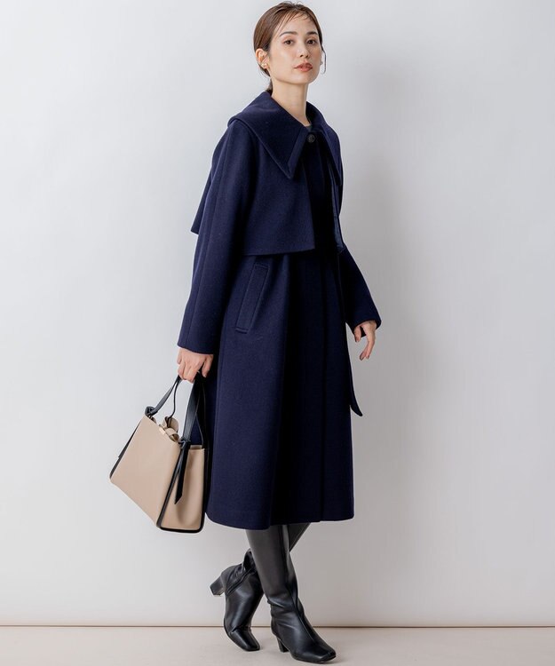 組曲 【WEB一部店舗限定】ライトビーバー トレンチライクコート ネイビー系