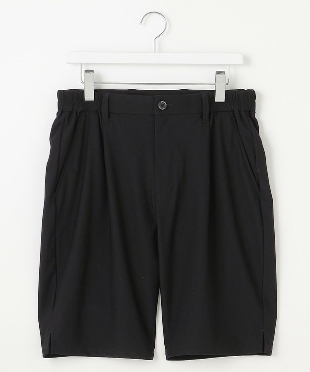 23区GOLF 【MEN】機能に優れた新素材「AIR TOOL」ワンタックショートパンツ ブラック系