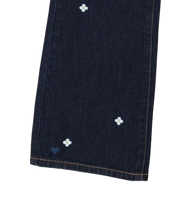 Green Parks ・Ｄｏｕｂｌｅ　Ｆｌａｇｓ　ハナ＆ハート　刺繍デニムパンツ One Wash