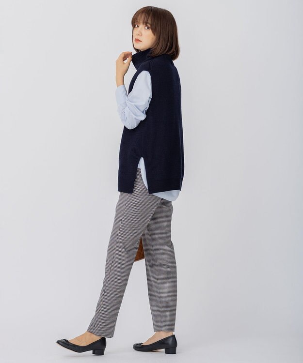 23区 【CLASSY.1月号掲載】CANCLINI バンドカラー シャツ サックス