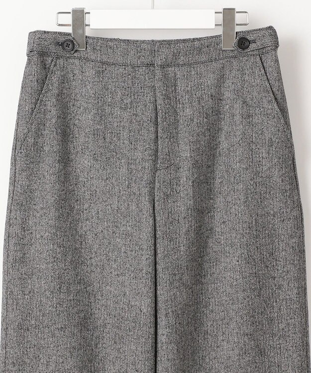 J.PRESS LADIES クラシカルツイード＆ヘリンボン セミワイド パンツ ブラック系5