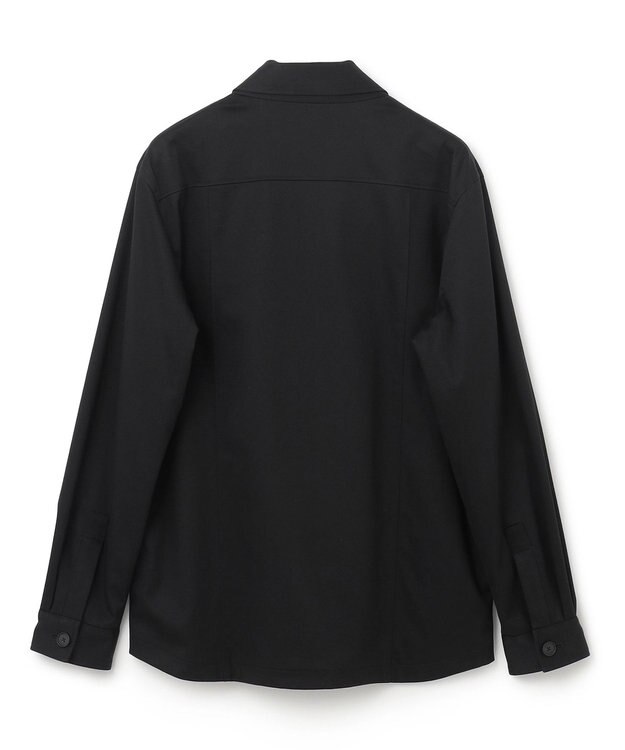 JOSEPH HOMME スムースサテンストレッチ　CPOシャツ ブラック系