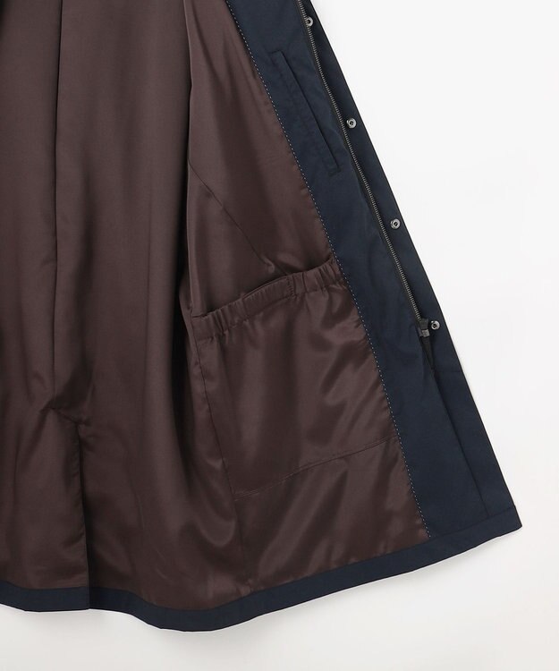 JOSEPH ABBOUD MOUNTAIN 【軽量/ストレッチ/ECO撥水/8ポケット】ナイロンビンテージコーティングコート ネイビー系