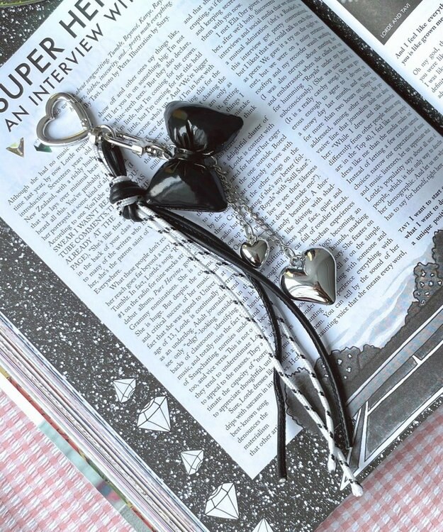 WEGO リボンクッションセットキーホルダー ブラック