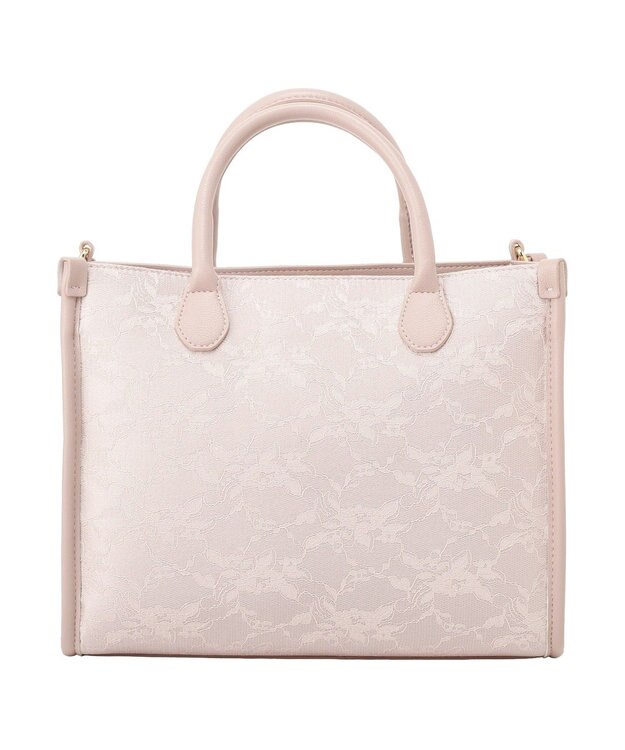 Maison de FLEUR レース2Wayトートバッグ Pink