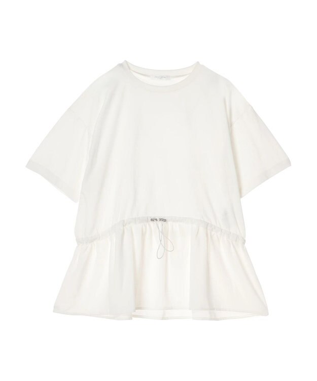 Green Parks ドロスト切替えドッキングカットプルオーバー Off White