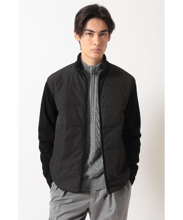 DAKS エクストラファインウール ニットブルゾン ブラック