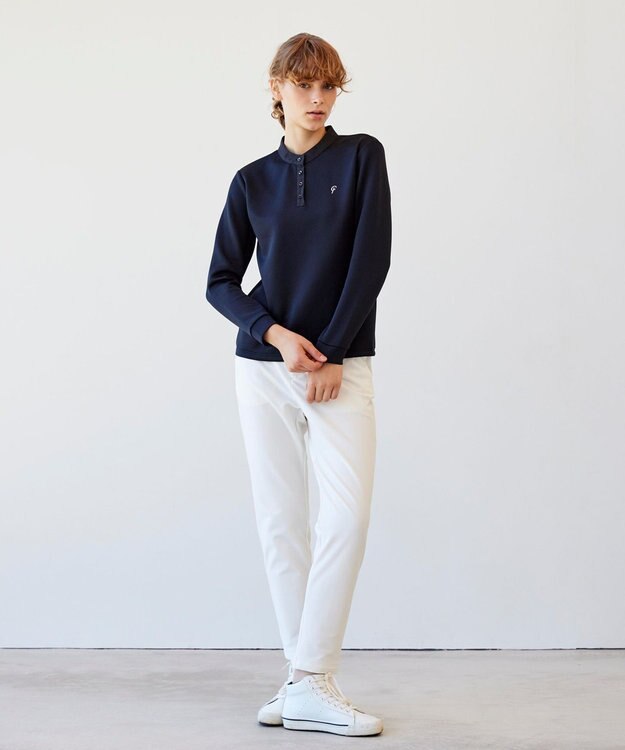 23区GOLF 【23Fondation】【WEB&一部店舗限定】クレリック モックネックシャツ ブラック系