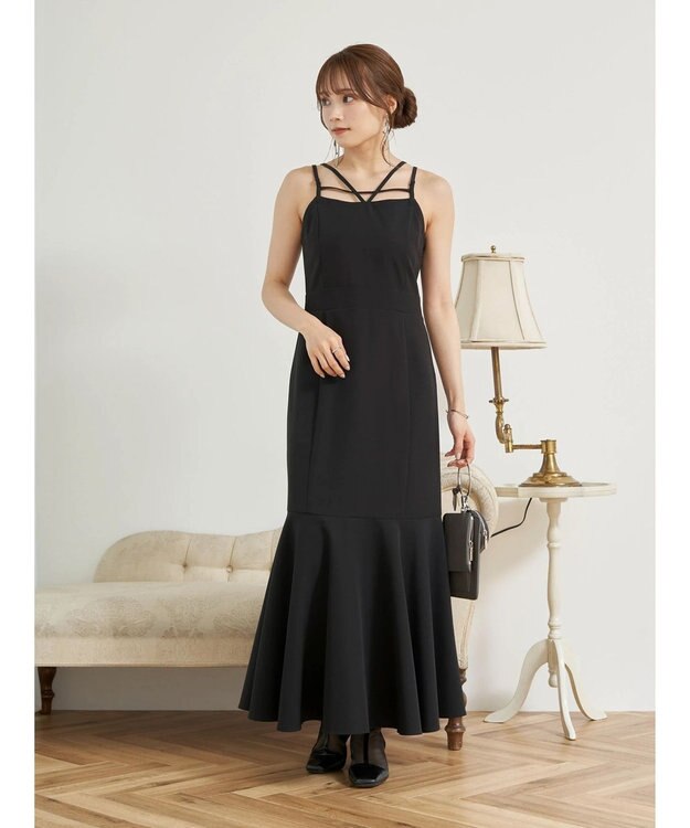 earth music&ecology ＳＥＴ２点シアーボレロ＋キャミワンピース Black