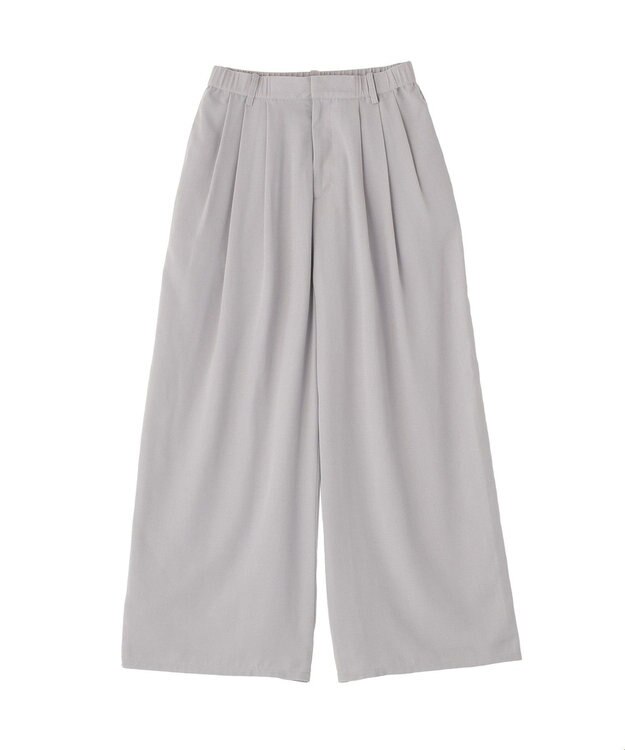 Green Parks セミワイドスラックスパンツ Light Gray