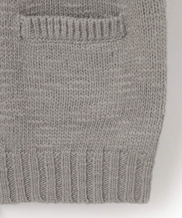 J.PRESS MEN ローゲージスラブ カウチンセーター ライトグレー系