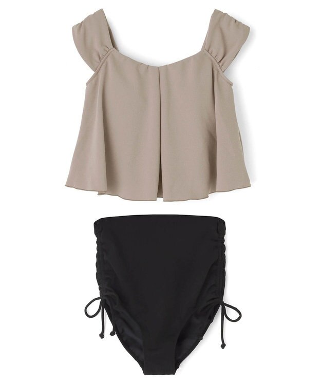 San-ai Resort（三愛水着楽園） ワンピ見えビキニ　9M・11L　【San-ai Resort（サンアイリゾート）】 グレー