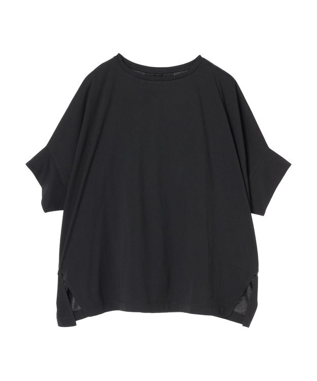 Green Parks 冷っとすずやか　ドルマンカット５分袖プルオーバー Black