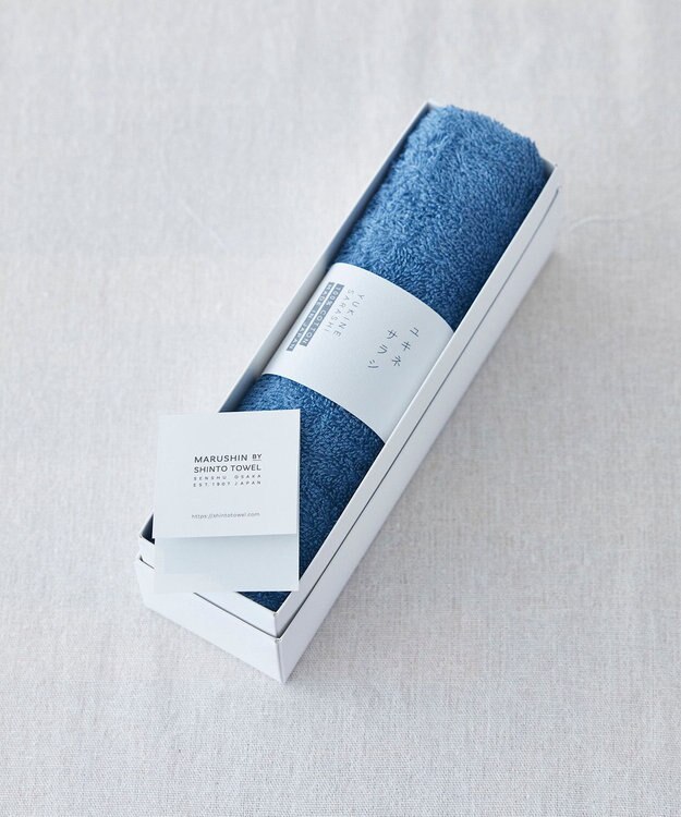 SHINTO TOWEL ユキネサラシ フェイスタオル ブルー