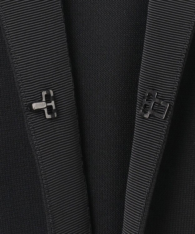 23区 【R(アール)】ブライトニット ネックビジューカーディガン ブラック系