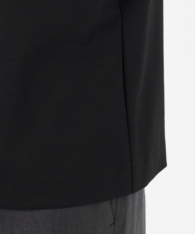 23区 L 【エステータ】トリアセファインジャージー アシンメトリーハイネック カットソー ブラック系