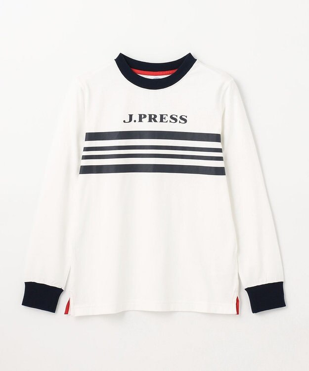 J.PRESS KIDS 【140-170cm】BORDER×COMBI カットソー オフホワイト系