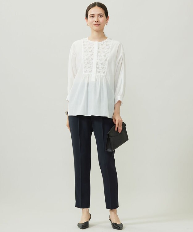 自由区 S シアージオメトリックジャカードプルオーバー ブラウス オフ