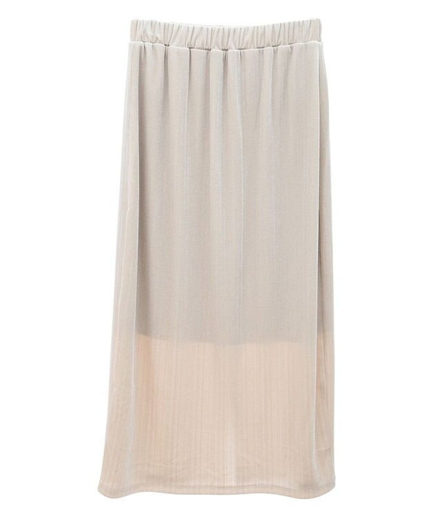 Green Parks ラメベロアＩラインスカート Ecru