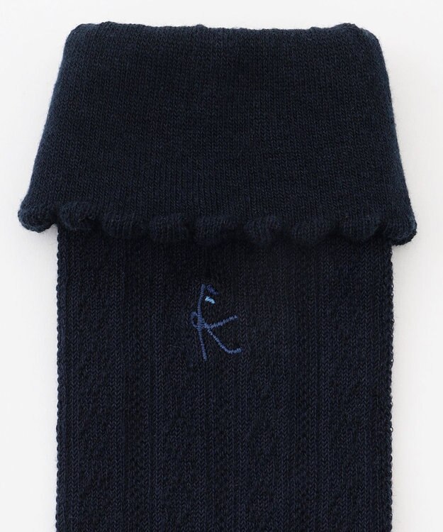 組曲 KIDS 【13-24cm】シンプル ハイソックス ネイビー系