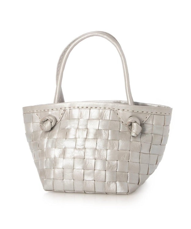 UNBILLION ピークスピーク PEAKS PEAK / 牛革レザーメッシュ3wayトートS シルバー