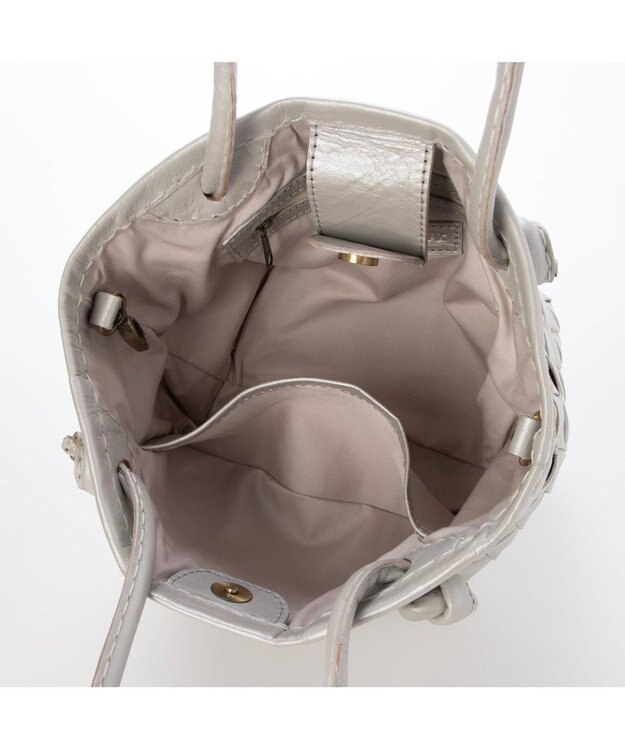 UNBILLION ピークスピーク PEAKS PEAK / 牛革レザーメッシュ3wayトートS シルバー