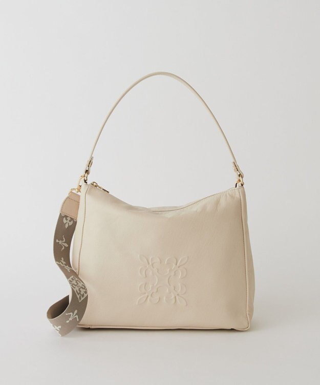 russet エンボスモノグラム2WAYショルダーバッグ(CE-1692) Ivory