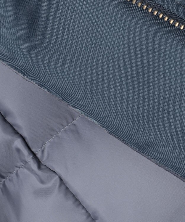 23区 【洗える】シレータフタ ショート ダウンコート ブルーグレー系