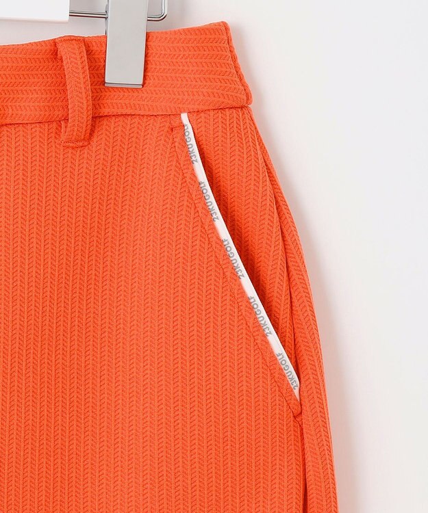 23区GOLF 【WOMEN】ヘリンボンジャージスカート オレンジ系