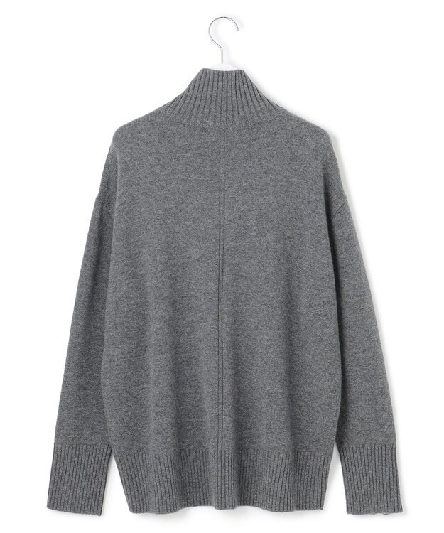 ICB L 【新色追加】ソフトカシミヤミックス ハイネックニット ミディアムグレー