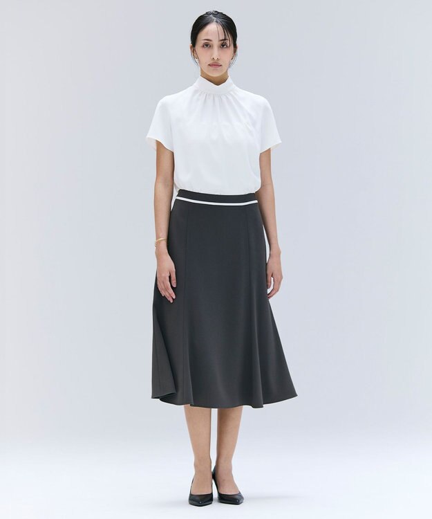 BEIGE， 【洗える・L-size】CINDY / フレアスカート C.Gray x White