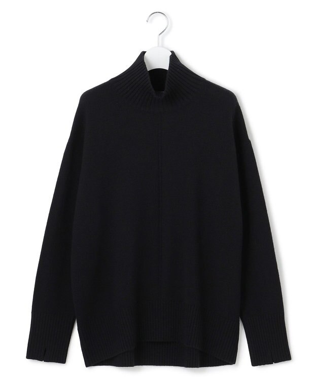 ICB L 【新色追加】ソフトカシミヤミックス ハイネックニット ブラック