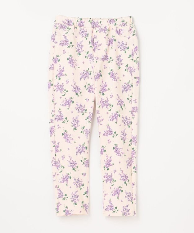 ANY KIDS 総柄 カット パンツ エクリュ×花柄