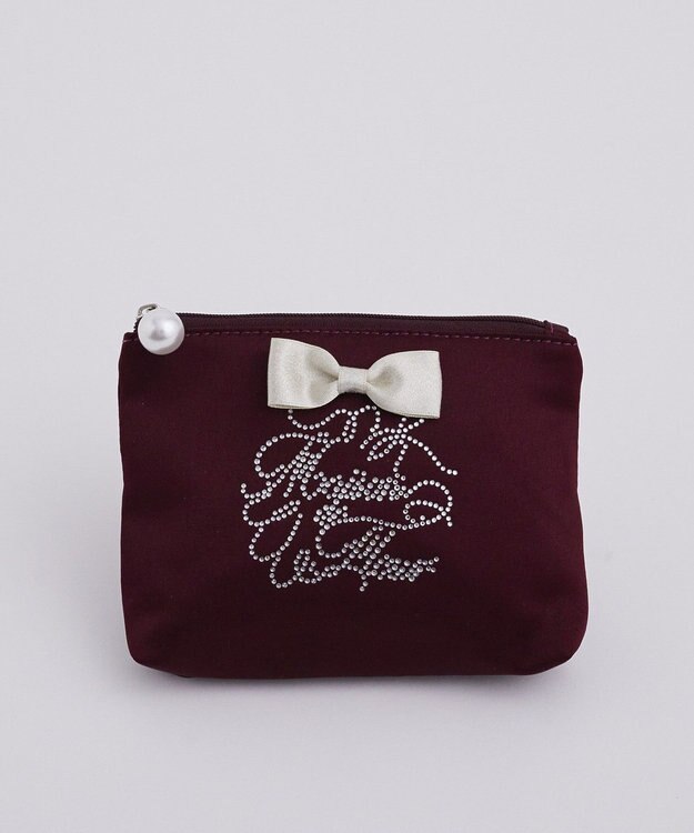 Maison de FLEUR シャイニーリボンティッシュケース Bordeaux