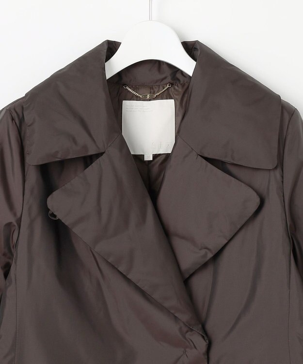 自由区 S 【撥水加工・洗える】ステッチレスダウン コート ブラウン