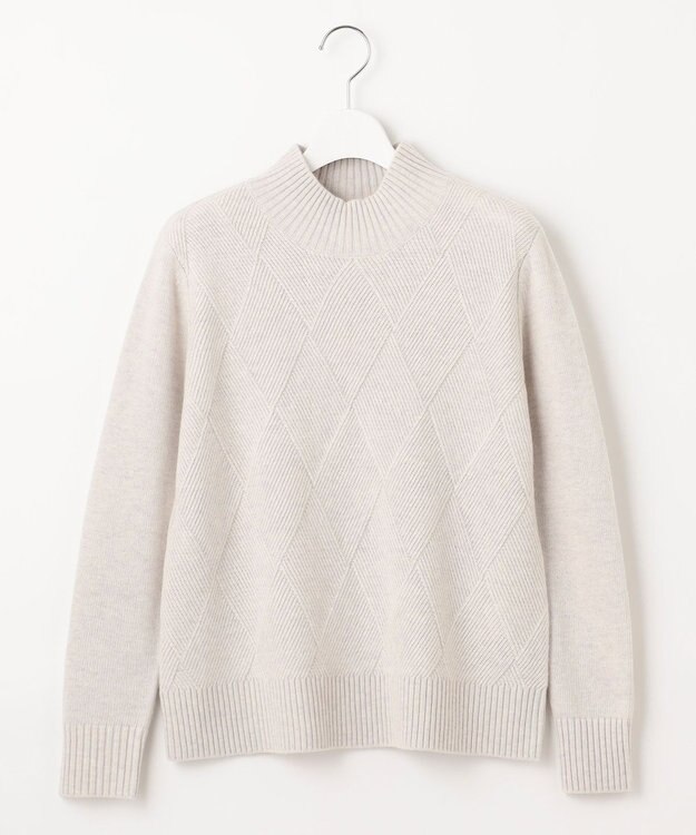 J.PRESS LADIES 【WEB限定カラーあり・洗える】CAT ハイネックプルオーバー ニット ライトグレー系