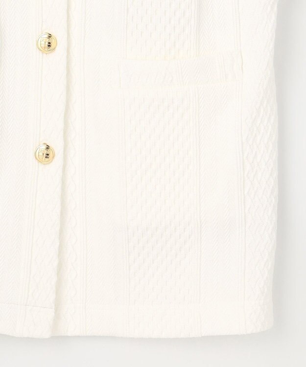 SHARE PARK LADIES 【洗える】ケーブルジャガード ジレ ホワイト系