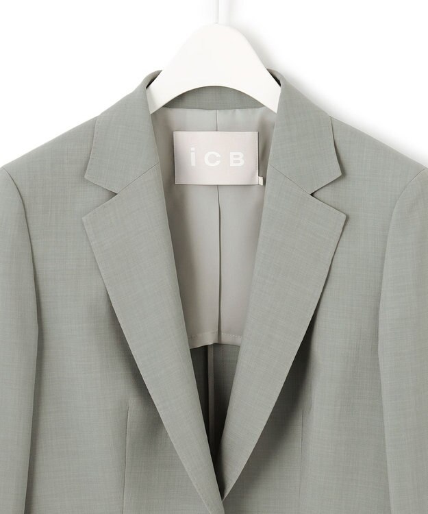 ICB 【洗える】 SummerSuit テーラードジャケット ライトグリーン系