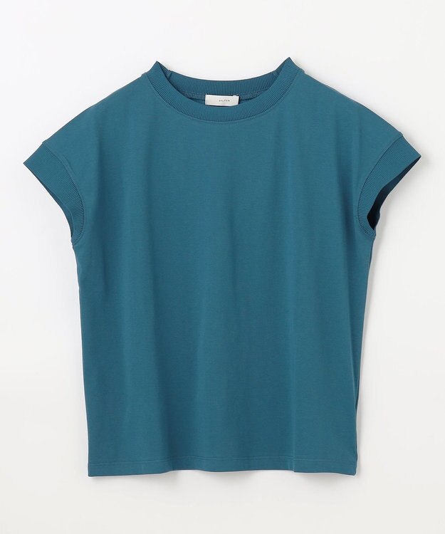 ANY ニットリブフレンチスリーブプルオーバー グリーン